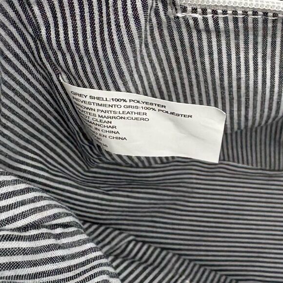 HEARTH & HAND with Magnolia Gray Felted Textile & Tan Leather Crossbody - Picture 5 of 7